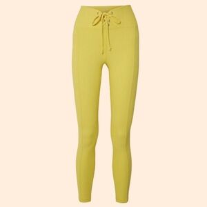 Ribbed corset football leggings yellow